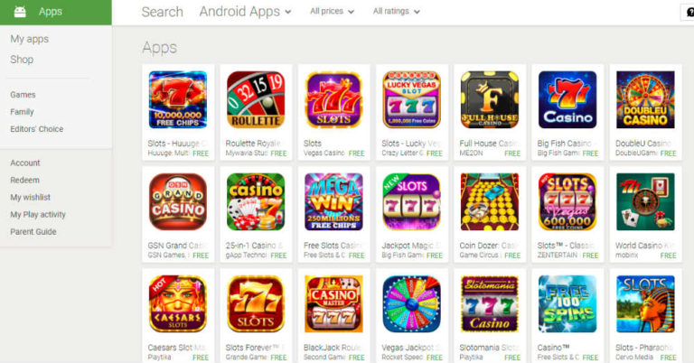 google casino games on my phone